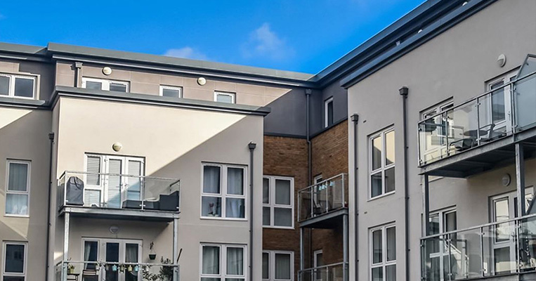 Apartment block area