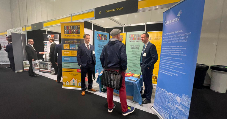 Gateway employee and customers at ExCeL, London