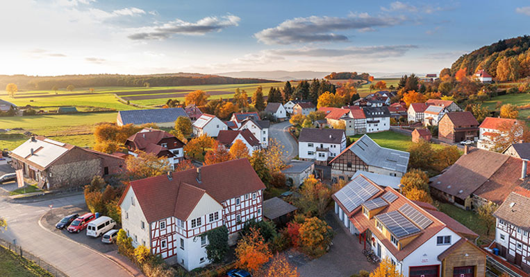 Aeriel view of countryside