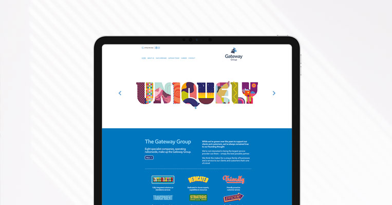 Tablet view of Gateway Group