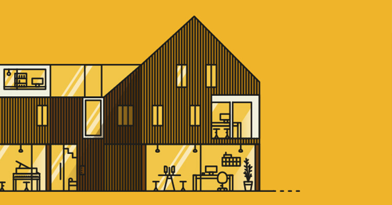 Home interior illustration