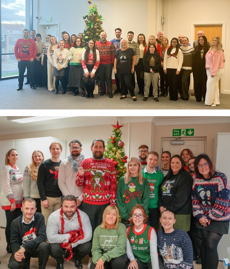 Gateway employees wearing Christmas Jumpers