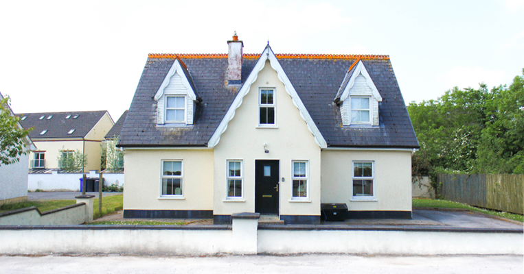 External view of semi-detached house driveway