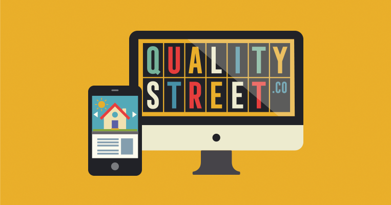 Quality Street logo on digital devices