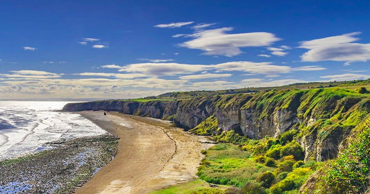 View of coastline in Durham