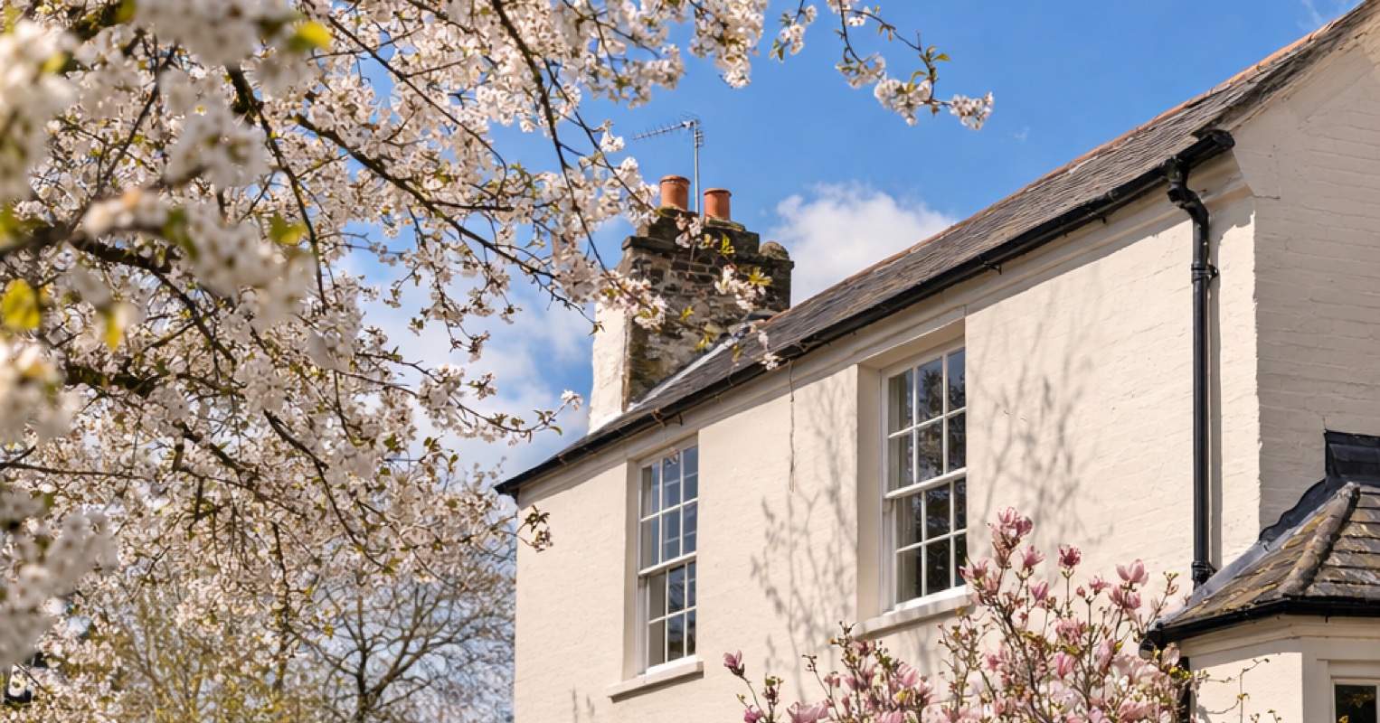 Exterior view of detached house back
