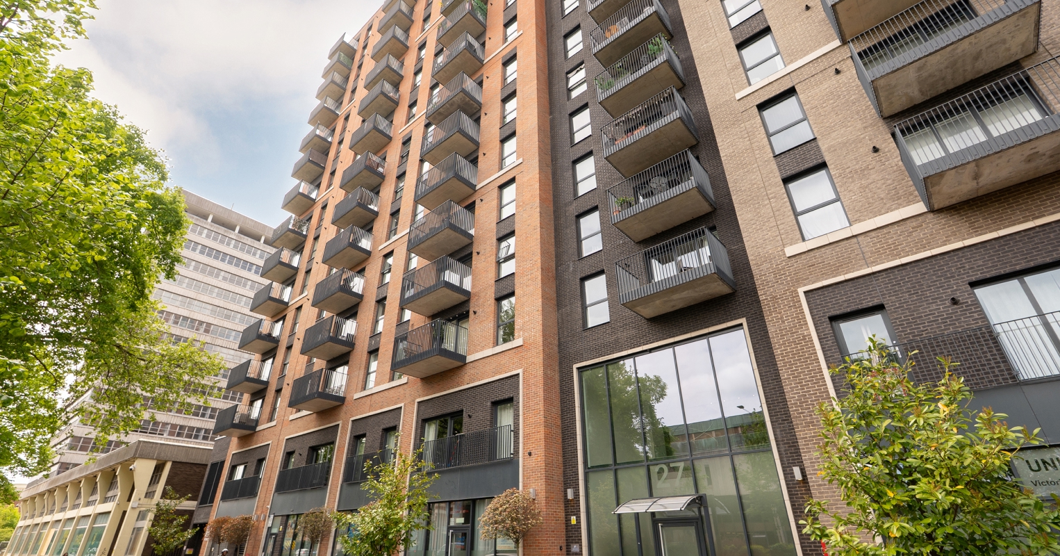 Exterior of residential apartment blocks