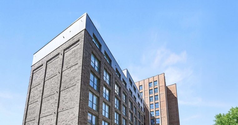 Exterior of office building complex