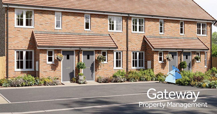 Exterior CGI of terraces houses