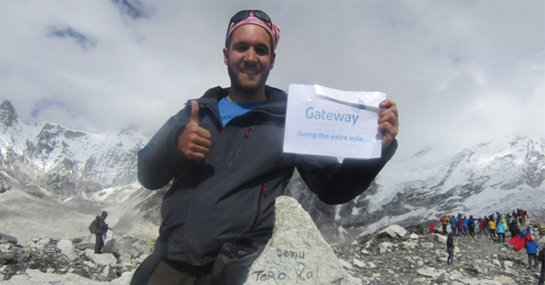 Lee conquers Everest’s base camp