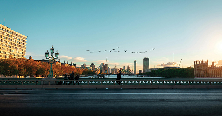 Cityscape of London and the Rive Thames